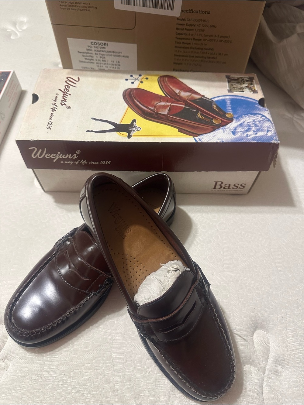 Bass Weejuns Burgundy Leather Penny Loafers